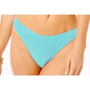 Lilly Pulitzer Pico High Cut Bikini Bottom blue striped size 12‎